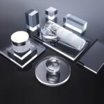 Adornos de placa de fondo de fotografía de accesorios de fotografía geométrica de acrílico transparente, Rectangular 19.5x9.4x1cm - Imagen 3