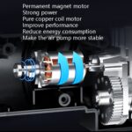 Bomba de aire eléctrica portátil multifunción inteligente para coche, estilo:, Wired No Light Pointer - Imagen 4