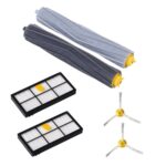 Cepillo de barrido robótico + Filtro Hypa + Cepillo lateral triangular para IRobot 800 960