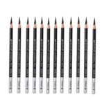 1 caja Marco Pencil Sketch Brush Art Painting Tool, Estilo:, 7010 Black Soft Carbon