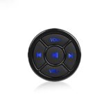 Control remoto del teléfono móvil del coche Botón multimedia inalámbrico Bluetooth Control remoto Reproducción de música Selfie, Black