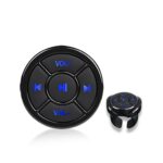 Control remoto del teléfono móvil del coche Botón multimedia inalámbrico Bluetooth Control remoto Reproducción de música Selfie, Black With Buckle - Imagen 2