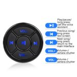 Control remoto del teléfono móvil del coche Botón multimedia inalámbrico Bluetooth Control remoto Reproducción de música Selfie, Black With Buckle - Imagen 3