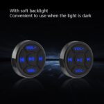 Control remoto del teléfono móvil del coche Botón multimedia inalámbrico Bluetooth Control remoto Reproducción de música Selfie, Black With Buckle - Imagen 4