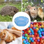 Valla para mascotas pequeña doblada Juego de entrenamiento al aire libre Tienda de animales pequeños para gatear, Especificación:, With Cover and Side Cloth (Black) - Imagen 5