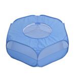 Valla para mascotas pequeña doblada Juego de entrenamiento al aire libre Tienda de animales pequeños para gatear, Especificación:, With Cover and Side Cloth (Blue)