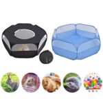 Valla para mascotas pequeña doblada Juego de entrenamiento al aire libre Tienda de animales pequeños para gatear, Especificación:, With Cover and Side Cloth (Blue) - Imagen 4
