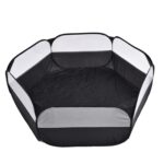 Valla para mascotas pequeña doblada Juego de entrenamiento al aire libre Tienda de animales pequeños para gatear, Especificación:, With Side Cloth (Black)