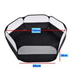 Valla para mascotas pequeña doblada Juego de entrenamiento al aire libre Tienda de animales pequeños para gatear, Especificación:, With Side Cloth (Black) - Imagen 2