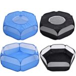 Valla para mascotas pequeña doblada Juego de entrenamiento al aire libre Tienda de animales pequeños para gatear, Especificación:, With Side Cloth (Blue) - Imagen 3