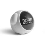 Despertador Cmart de dibujos animados para dormitorio de niños, lámpara LED de noche, reloj Digital electrónico de carga, White (Expression Version)