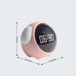 Despertador Cmart de dibujos animados para dormitorio de niños, lámpara LED de noche, reloj Digital electrónico de carga, Pink (Expression Version) - Imagen 3