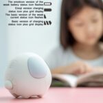 Despertador Cmart de dibujos animados para dormitorio de niños, lámpara LED de noche, reloj Digital electrónico de carga, Pink (Expression Version) - Imagen 4