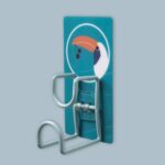 Gancho de lavabo no perforado para baño doméstico JM028, 5 uds., tabla de cortar de cocina, estante de almacenamiento colgante sin costuras, 5 PCS Cuckoo Bird