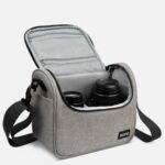 Baona BN-H011 Bolsa para cámara réflex digital Bolsa de hombro para almacenamiento de lentes, BN-H011 (Gray) - Imagen 5