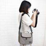 Baona BN-H011 Bolsa para cámara réflex digital Bolsa de hombro para almacenamiento de lentes, BN-H011 (Gray) - Imagen 6