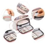 Angoo Estuche de lápices de gran capacidad Bolsa de papelería de lona linda, Black White In The Palm, Fairy Plaid, Pink, Ink, Moon White, Qingtian, Begonia, Scottish Plaid, Gentle Breeze, Daisy, Dawn, Cherry Pink, Blue Gray, Ink Painting, Blue Sea Lege... - Imagen 3