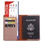 2 PCS MS101 Esmerilado PU Multi-Tarjeta Pasaporte Titular de la tarjeta de pasaporte de viaje en el extranjero, Khaki - Imagen 3