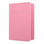 2 PCS MS101 Esmerilado PU Multi-Tarjeta Pasaporte Titular de la tarjeta de pasaporte de viaje en el extranjero, Pink