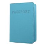 2 PCS MS101 Esmerilado PU Multi-Tarjeta Pasaporte Titular de la tarjeta de pasaporte de viaje en el extranjero, Sky Blue