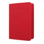2 PCS MS101 Esmerilado PU Multi-Tarjeta Pasaporte Titular de la tarjeta de pasaporte de viaje en el extranjero, Big Red