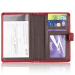 3 PCS Covc1002 Titular de la tarjeta del pasaporte de la tarjeta bancaria con clip de hebilla Titular de la tarjeta de protección de documentos de la PU - Imagen 4