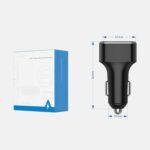 Cargador de carga rápida para coche con tres puertos USB para Huawei/para OPPO/VIVO/OnePlus y otra carga Flash, GT680 Black - Imagen 3
