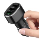 Cargador de carga rápida para coche con tres puertos USB para Huawei/para OPPO/VIVO/OnePlus y otra carga Flash, GT680 Black - Imagen 5