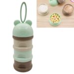 3 uds. Caja de almacenamiento portátil de alimentos para bebés estilo rana de 3 capas cajas de leche en polvo de dibujos animados de cereales esenciales contenedor de leche de fórmula para niños pequeños