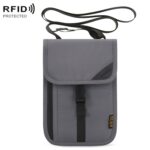 1062 Bolsa de pasaporte de viaje RFID multifunción Portadocumentos Cuello colgante Estuche protector de boletos, 1062 Gray