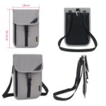 1062 Bolsa de pasaporte de viaje RFID multifunción Portadocumentos Cuello colgante Estuche protector de boletos, 1062 Rose Red - Imagen 3