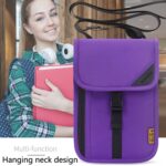 1062 Bolsa de pasaporte de viaje RFID multifunción Portadocumentos Cuello colgante Estuche protector de boletos, 1062 Rose Red - Imagen 6