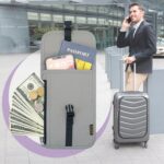 1062 Bolsa de pasaporte de viaje RFID multifunción Portadocumentos Cuello colgante Estuche protector de boletos, 1062 Rose Red - Imagen 7