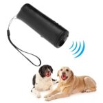 Linterna LED Ahuyentador de perros ultrasónico Entrenador de perros portátil, Single-headed Black