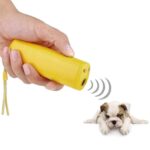 Linterna LED Ahuyentador de perros ultrasónico Entrenador de perros portátil, Single-headed Yellow