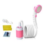 LLT-ES01 Dispositivo de baño para acampar al aire libre con ducha eléctrica para mascotas, estilo:, High Match (Pink)