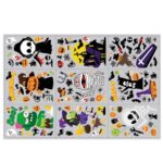 2 juegos SQ629 Halloween pegatinas electrostáticas para ventana decoración de fiesta ventana de vidrio pared pegatinas de doble cara, 20x30cm