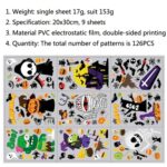 2 juegos SQ629 Halloween pegatinas electrostáticas para ventana decoración de fiesta ventana de vidrio pared pegatinas de doble cara, 20x30cm - Imagen 2
