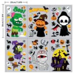 2 juegos SQ629 Halloween pegatinas electrostáticas para ventana decoración de fiesta ventana de vidrio pared pegatinas de doble cara, 20x30cm - Imagen 3