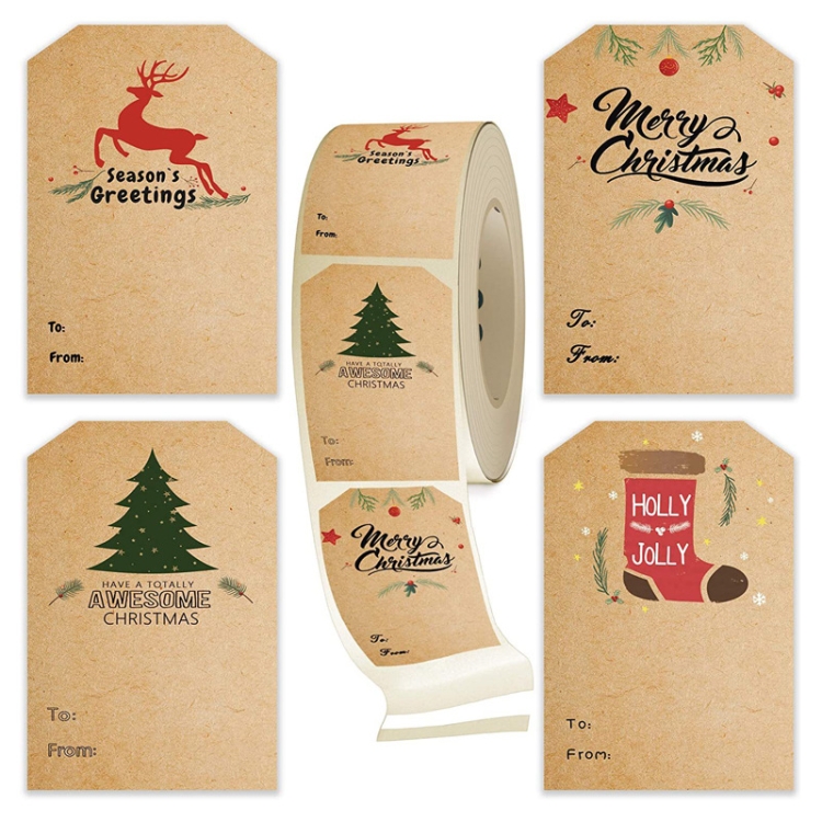 TBD0594645501A.jpg LG-210720-7050-008 Árbol de Navidad Etiqueta de papel Kraft Decoración navideña Etiqueta de regalo autoadhesiva, LG-210720-7050-008 - Imagen 1