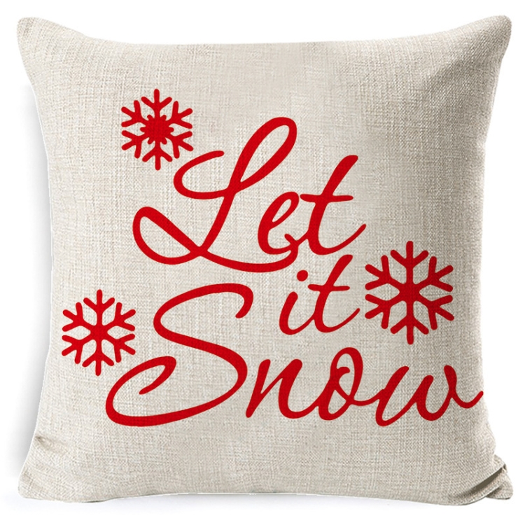 TBD0594934901A.jpg Funda de almohada de abrazo rojo de lino navideño de 3 piezas sin núcleo de almohada, 45 x 45cm - Imagen 1