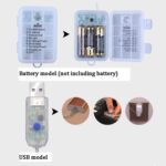Lámpara LED de tela de araña con accesorios de decoración de ambiente de Halloween con control remoto, potencia:, Battery Box - Imagen 4