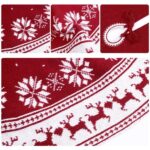 Falda de decoración inferior de árbol de Navidad de acrílico de punto, 122cm - Imagen 3