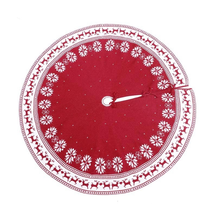 TBD0594935802.jpg Falda de decoración inferior de árbol de Navidad de acrílico de punto, 90cm - Imagen 1