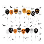 3 piezas Halloween Horror vidrio decoración pegatina globo electrostático pegatina, Balloon Electrostatic Sticker
