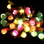 4 PCS Árbol de Navidad Decoración Fruta Colorida Cadena de 7 colores Luces Festivas Escena de la boda Decoración Luces, Enchufe CN