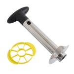 2 uds pelador de piña de acero inoxidable cortador de frutas herramientas de cocina, Pineapple Corer Slicer (Black handle) - Imagen 2