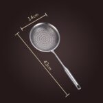 Colador de acero inoxidable 304, fideos para bolas de masa hervida, colador escurrido, tamiz de red para el hogar, 14cm - Imagen 2