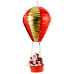Decoración navideña Papá Noel Globo aerostático Tienda navideña Ambiente del hotel Decoración de techo, Santa Hot Air Balloon