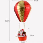 Decoración navideña Papá Noel Globo aerostático Tienda navideña Ambiente del hotel Decoración de techo, Santa Hot Air Balloon - Imagen 2